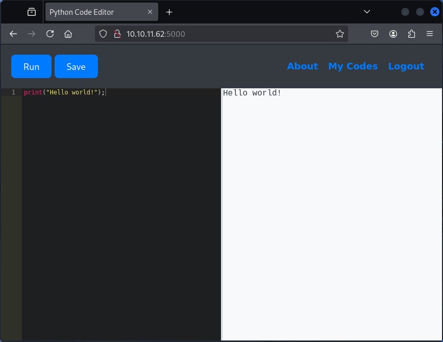 Python Web Instance running at port 5000